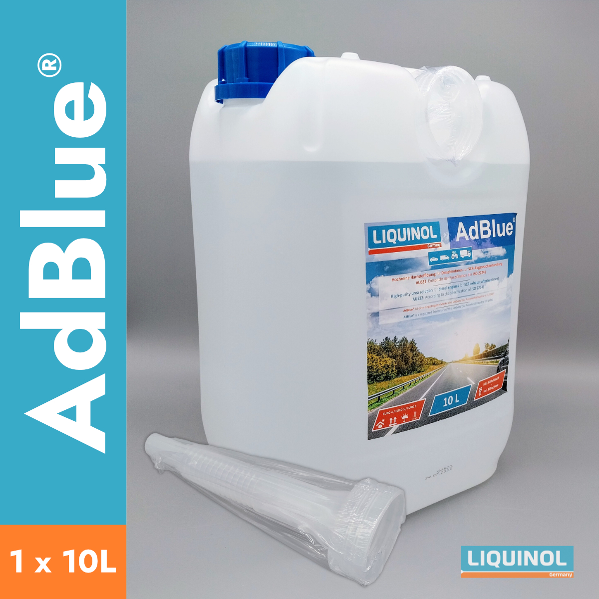 10 Liter AdBlue von LIQUINOL inkl. Ausgießer - ISO22241